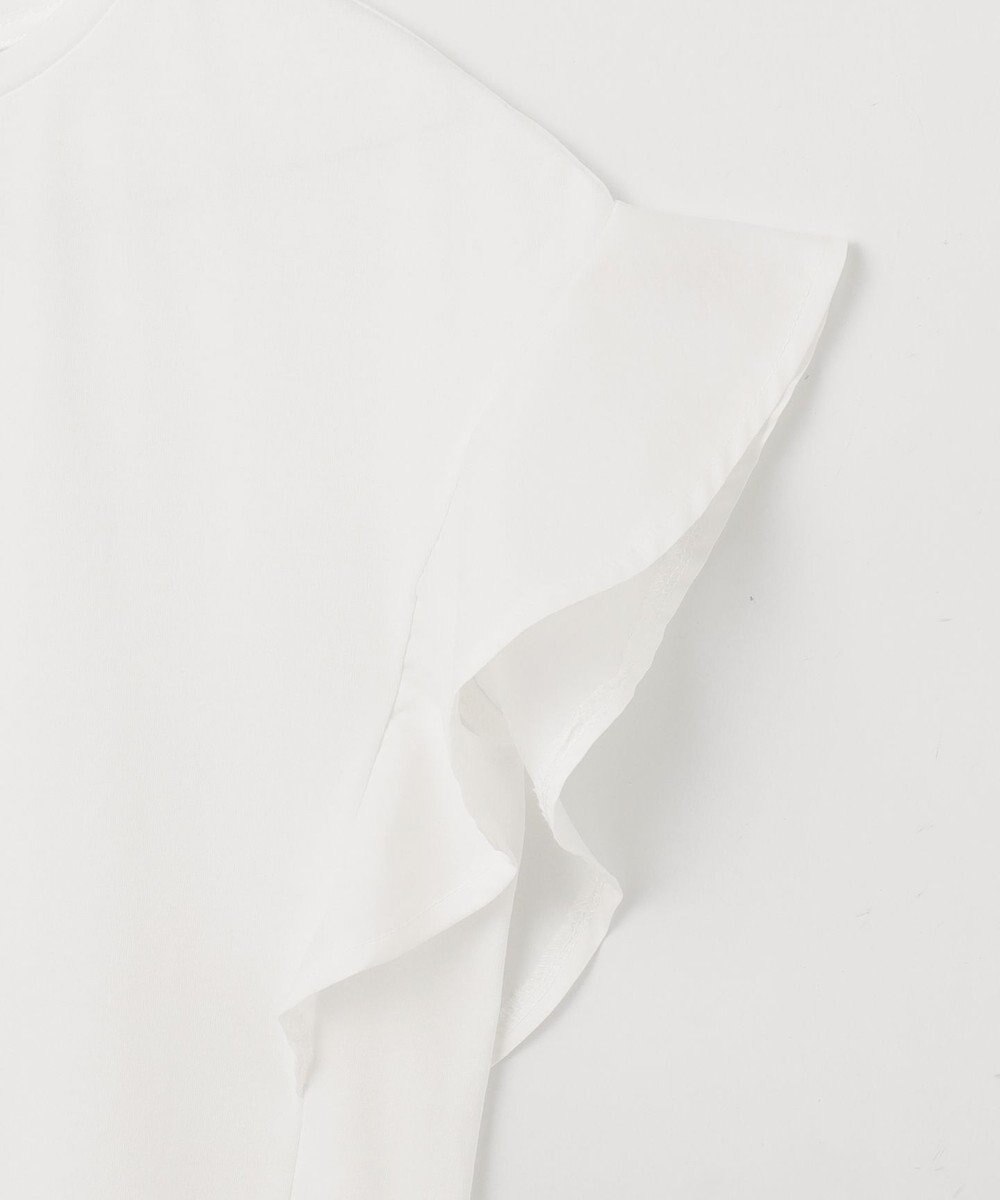 ANY 異素材コンビフリルスリーブプルオーバー 