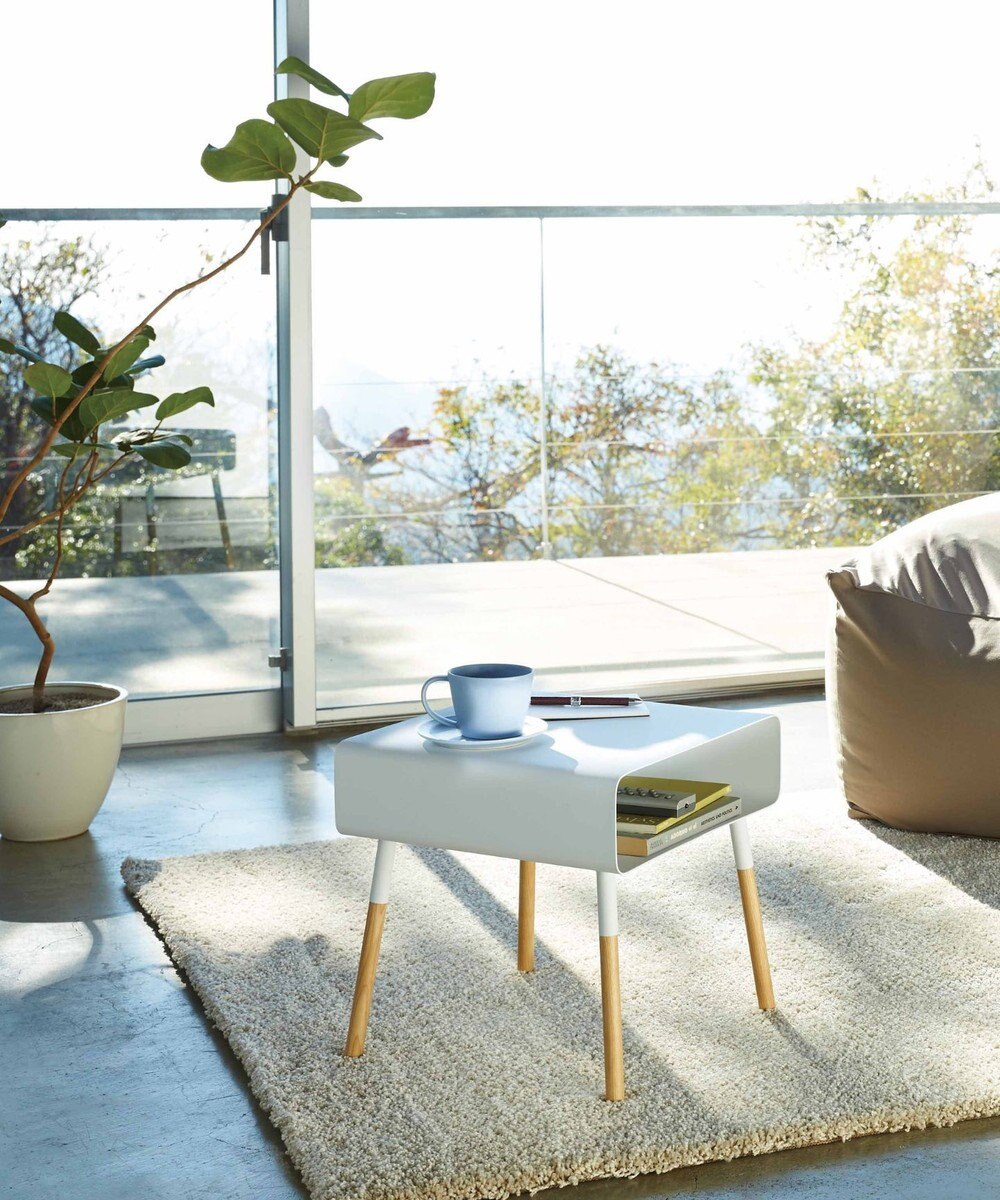 tower ローサイドテーブル プレーン ホワイト 