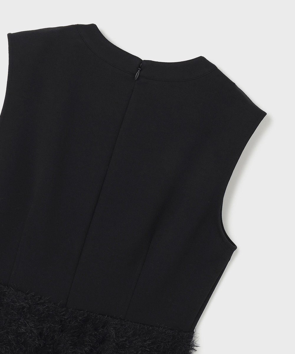 GRACE CONTINENTAL フェザー刺繍コンビワンピース 