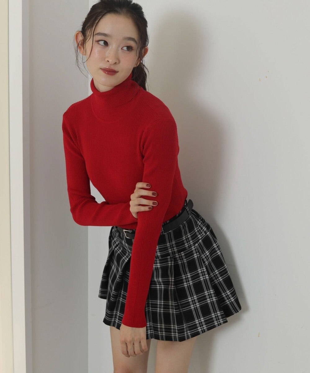 WEGO 【2025年秋冬新作】リブタートルニット 