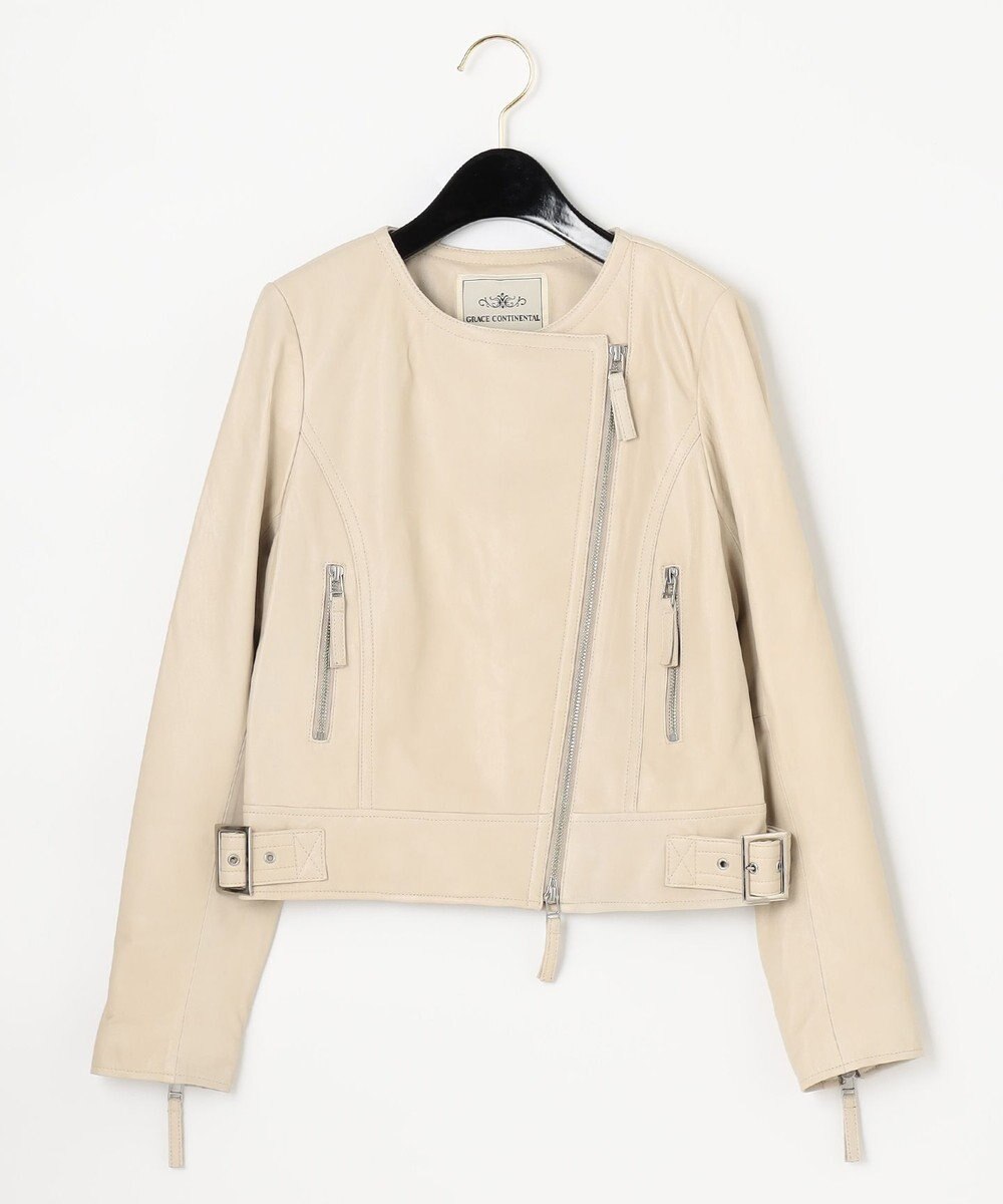 GRACE CONTINENTAL レースアップライダースジャケット 