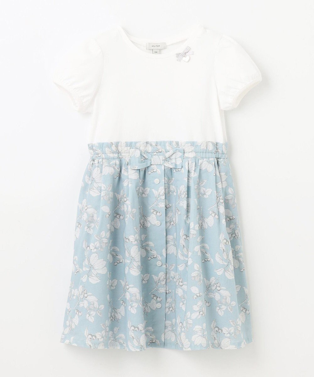 ANY KIDS ドッキング レトロ花柄 ワンピース 