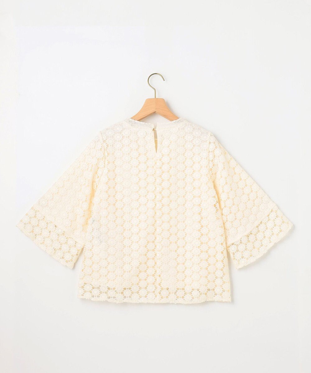 組曲 【WEB限定】フラワーレース袖フレア ブラウス 