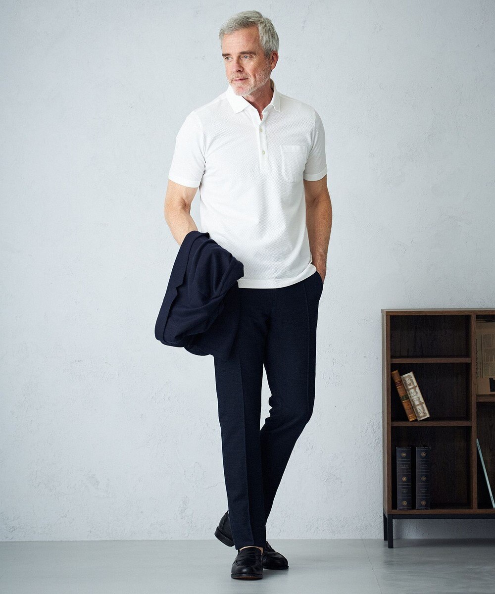 JOSEPH ABBOUD 【キングサイズ・JAPAN FABRIC】ウエスト伸びる ジャージー パンツ 