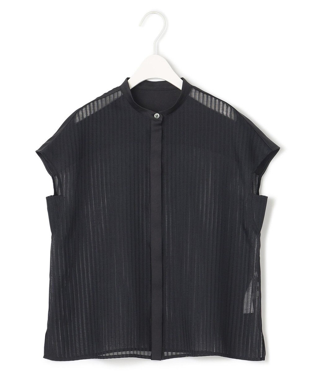 ICB 【洗える】 カラミストライプ ブラウス 