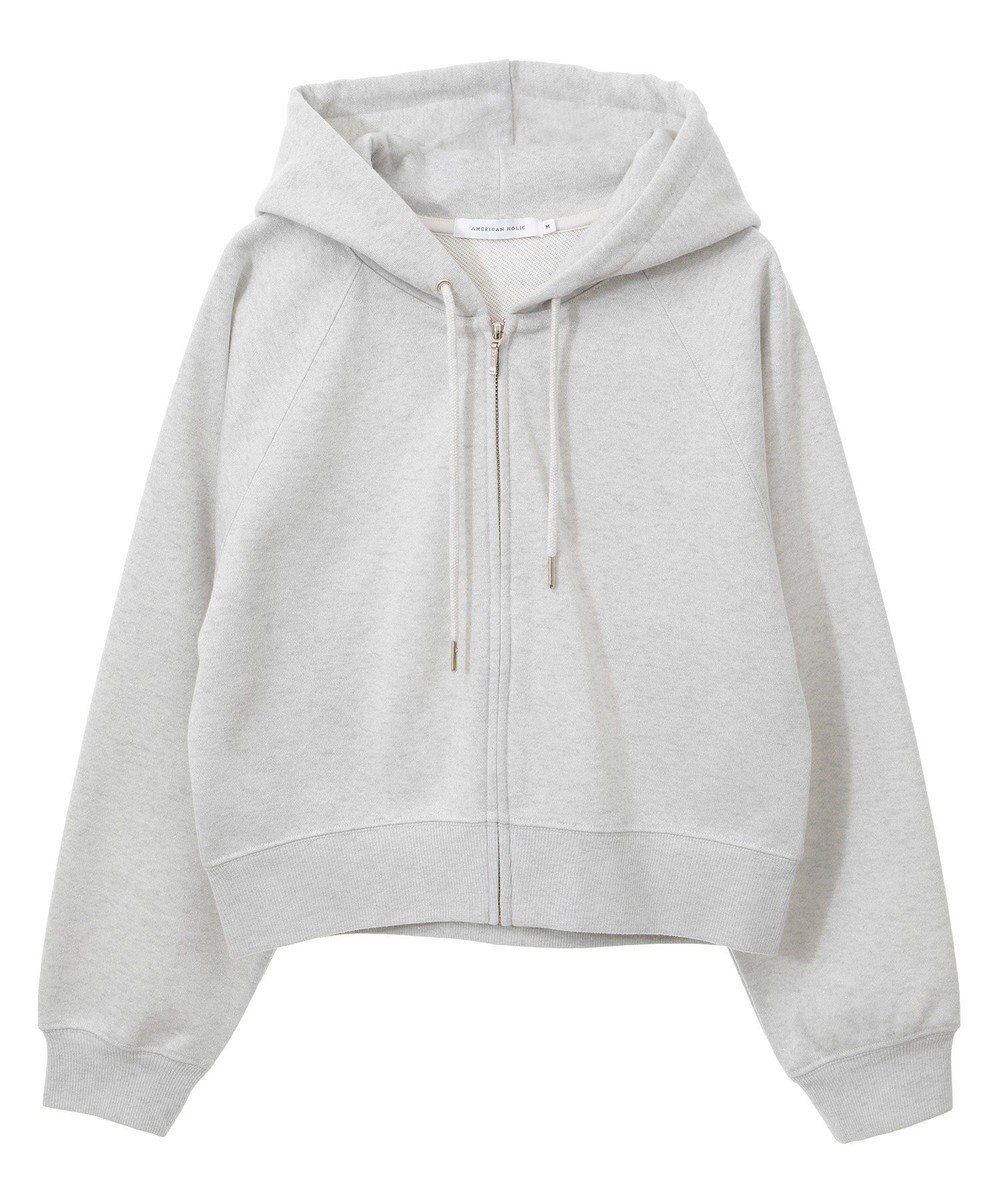 AMERICAN HOLIC ラメミニ裏毛ショートＺＩＰパーカー 