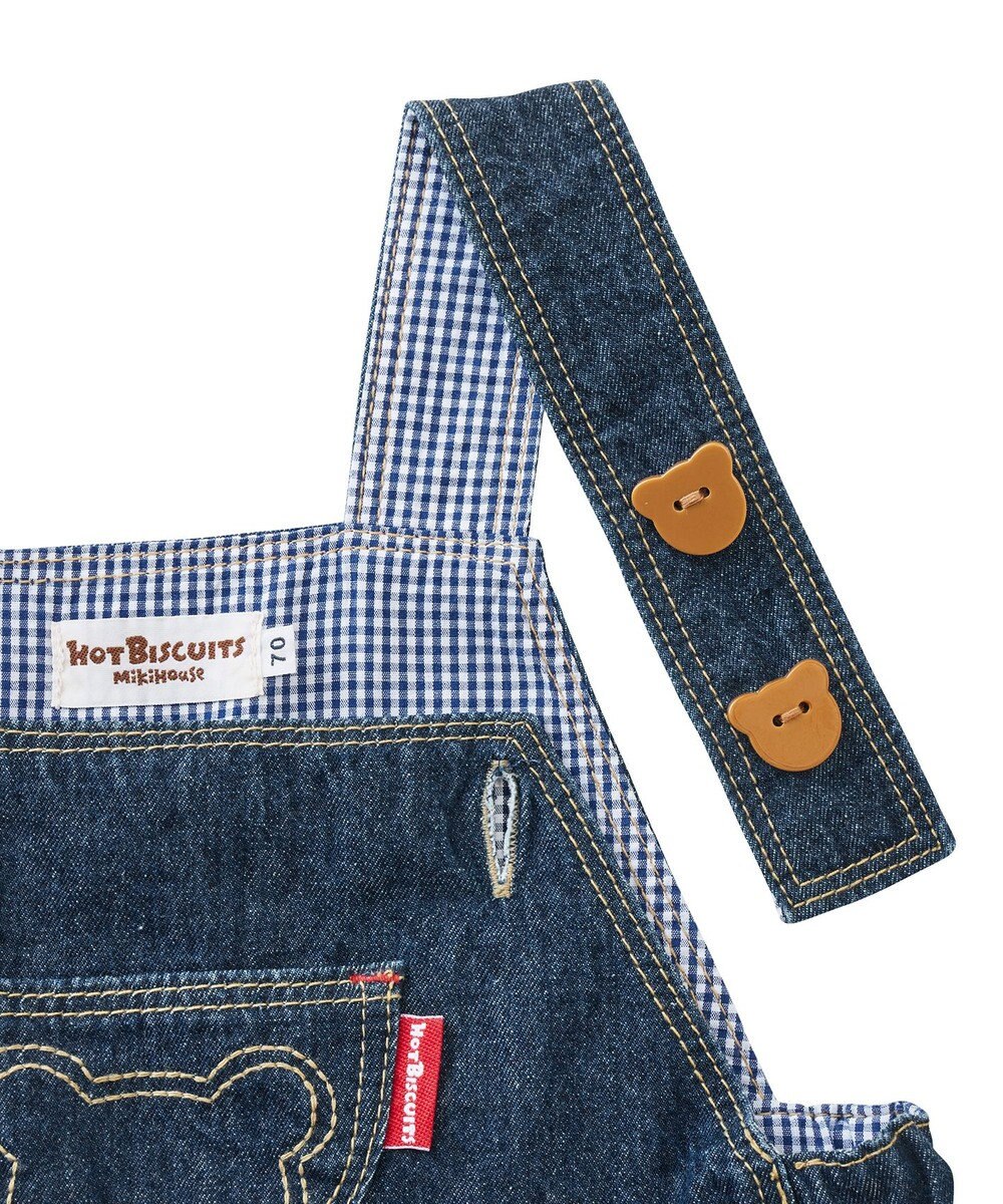 MIKI HOUSE HOT BISCUITS 【70-100cm】 デニムジャンパースカート 