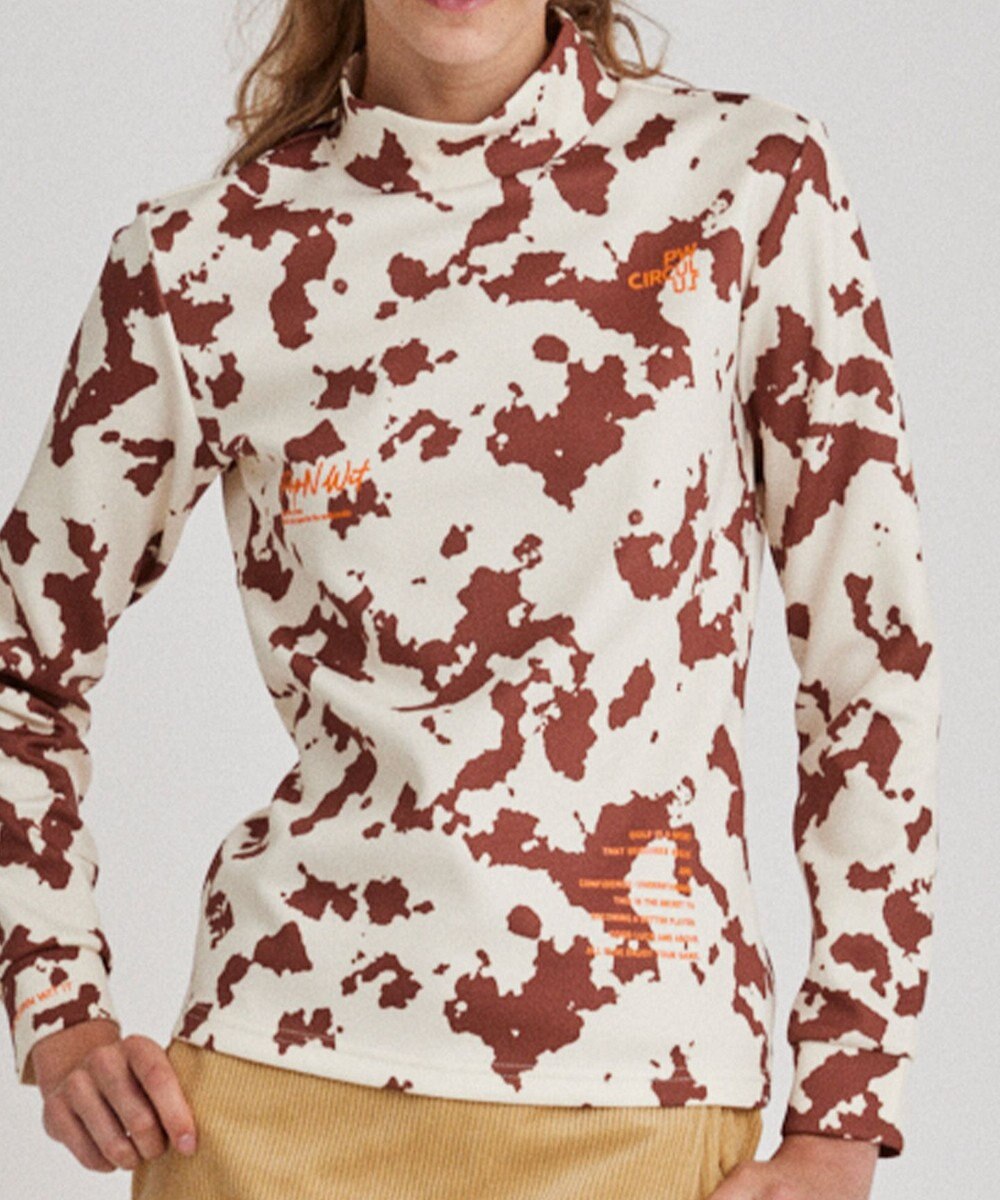 PW CIRCULUS 【ストレッチ / 快適 / 一枚でサマになる】【WOMEN】NEW PINTO柄ロングスリーブモック T 