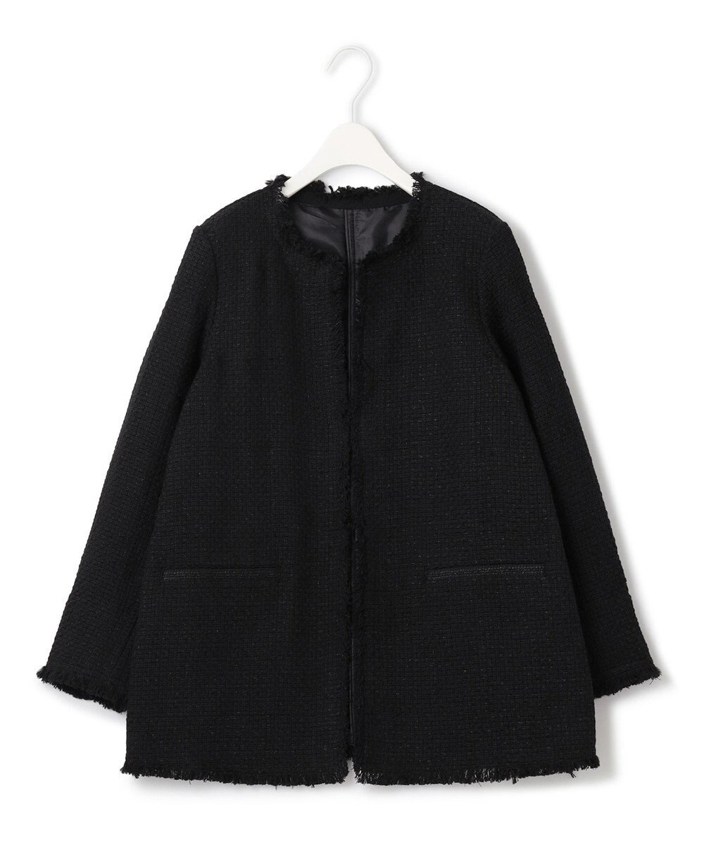 ICB L 【セットアップ着用可能】ロービングツイード ノーカラージャケット 