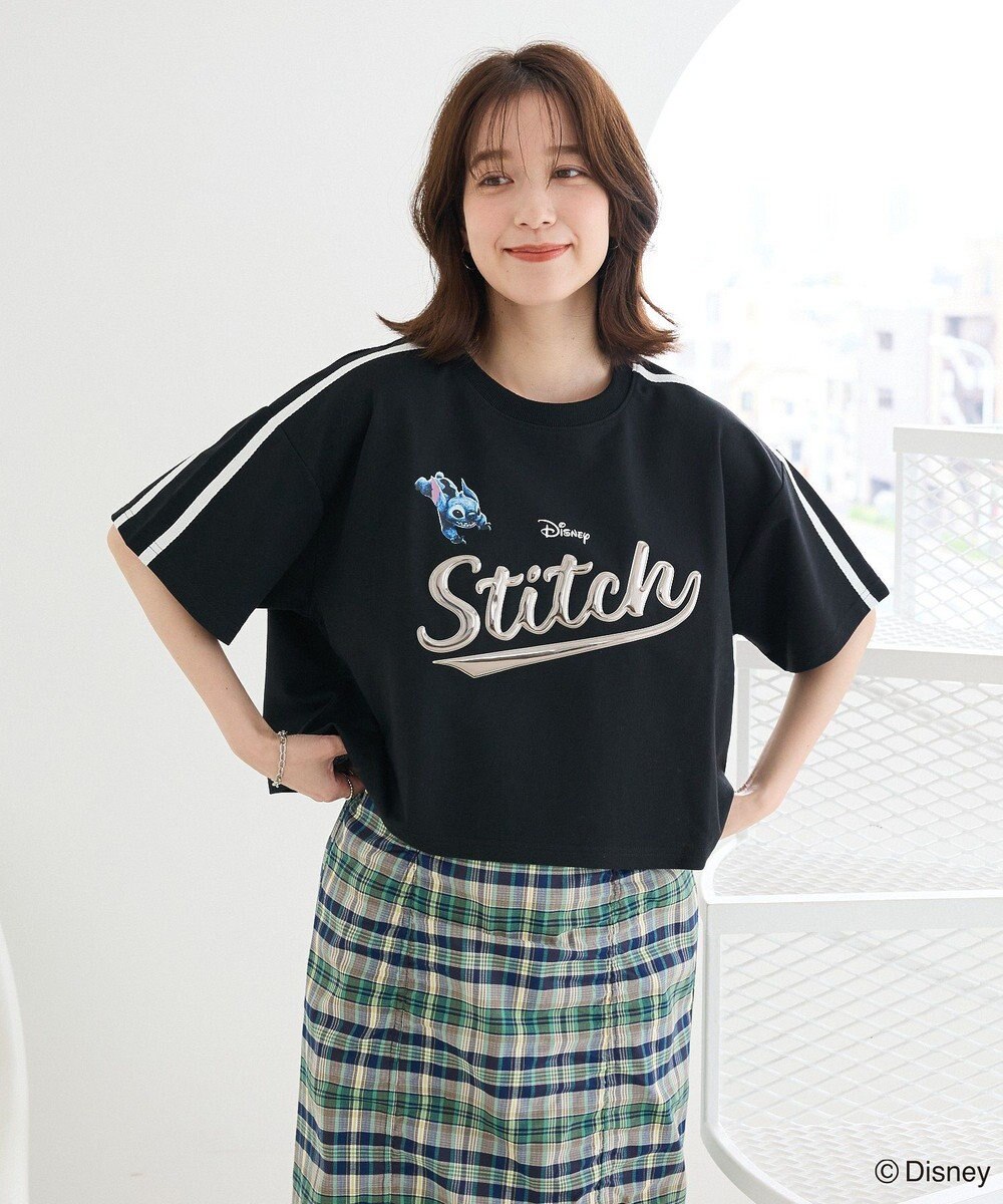 Green Parks スティッチ／メタルプリントクロップドミニ裏毛プル 