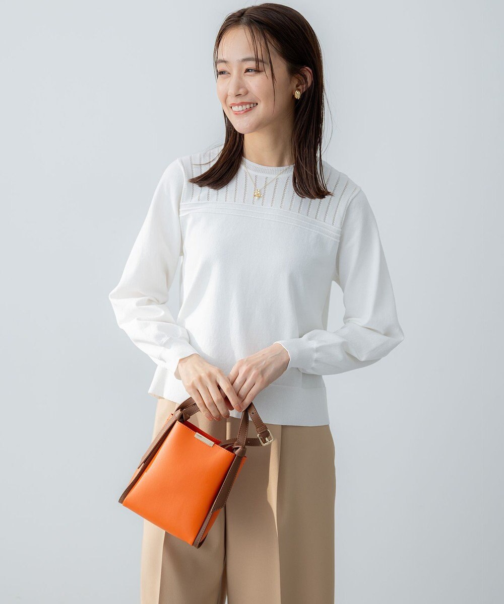 組曲 S 透かし柄 ニットプルオーバー 