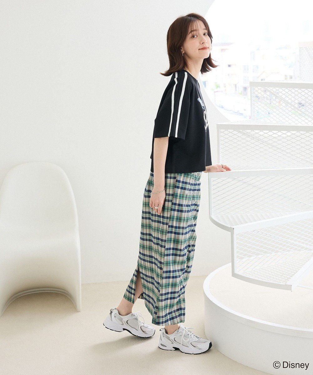 Green Parks スティッチ／メタルプリントクロップドミニ裏毛プル 