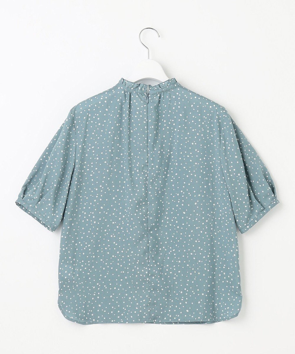 J.PRESS LADIES 【洗える・イージーケア】スパンローンランダムドット ブラウス 