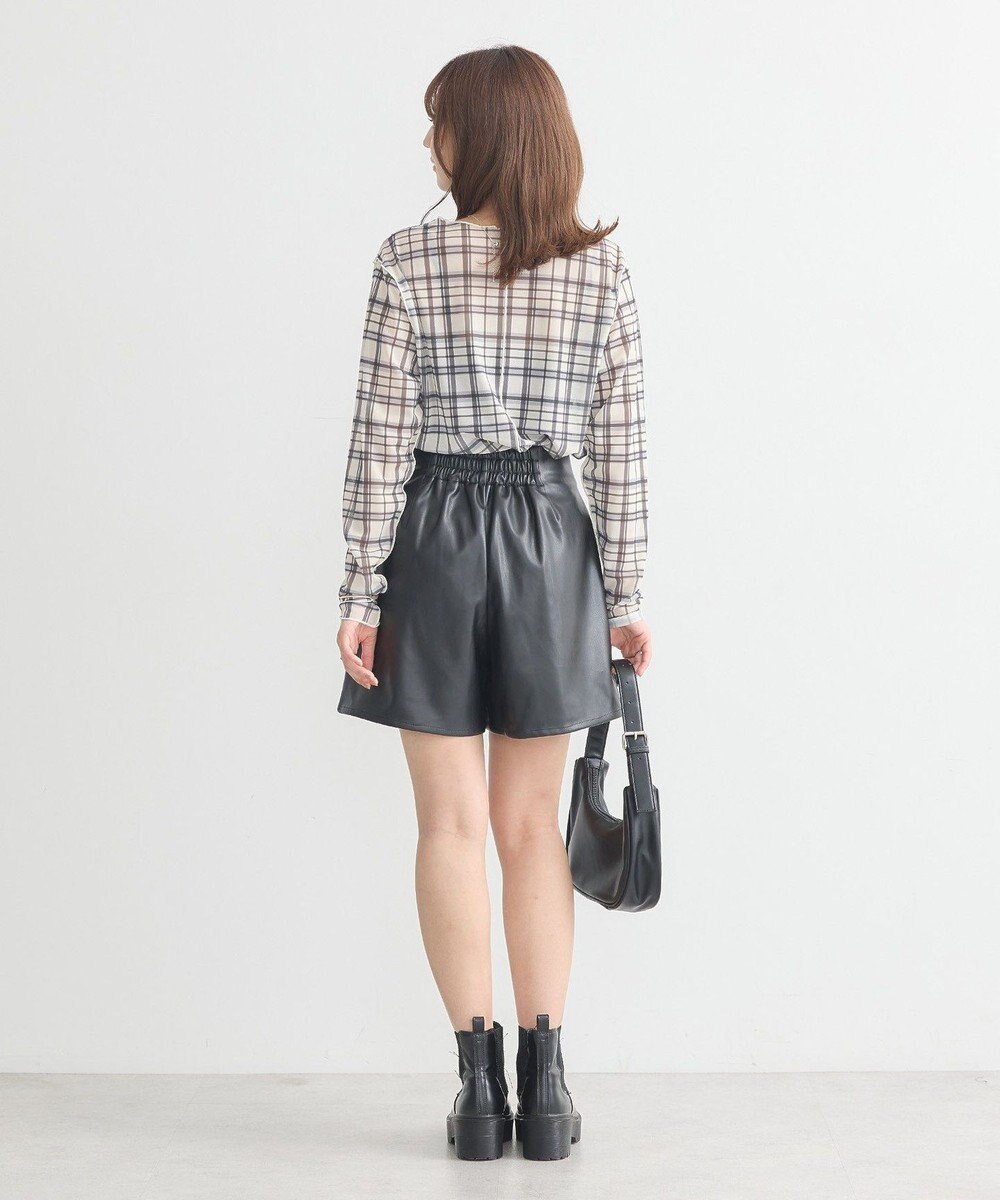 earth music&ecology シアーチェックプルオーバー 