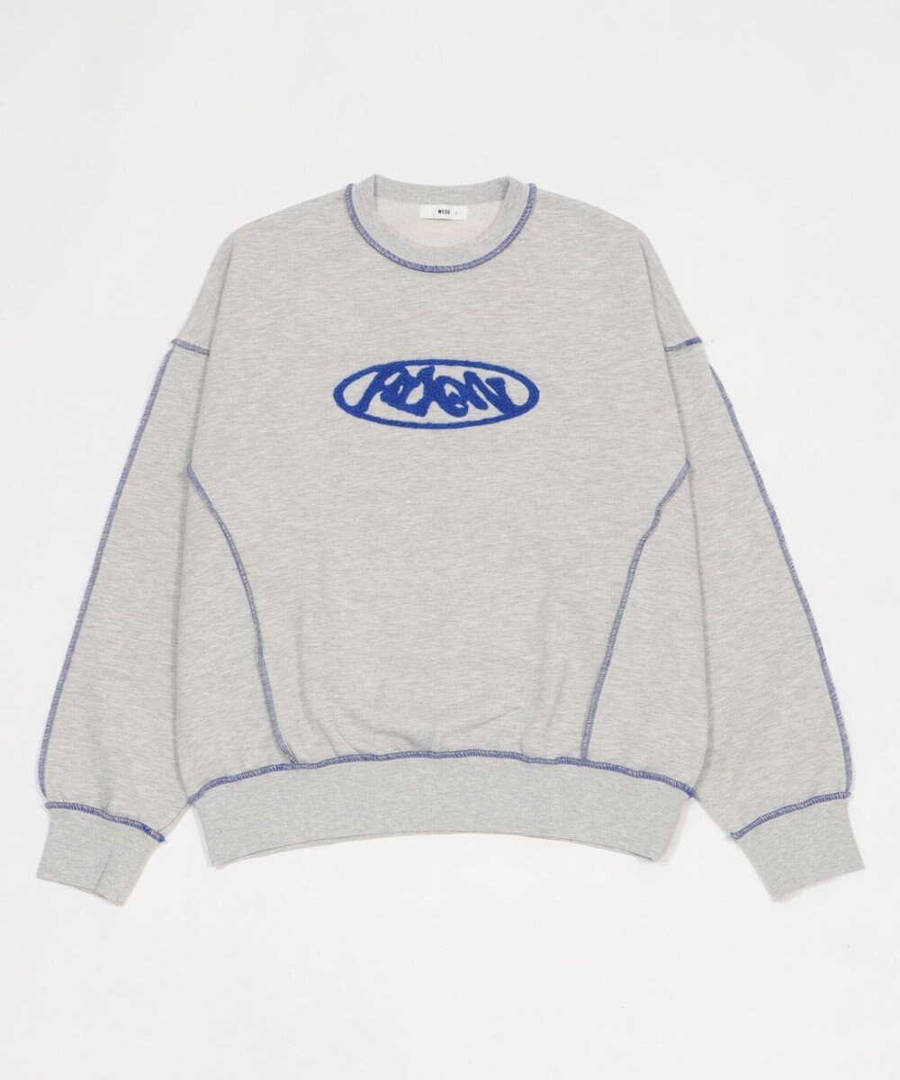 WEGO 【ユニセックス着用ITEM】ショートカラーステッチサガラロゴプルオーバー 