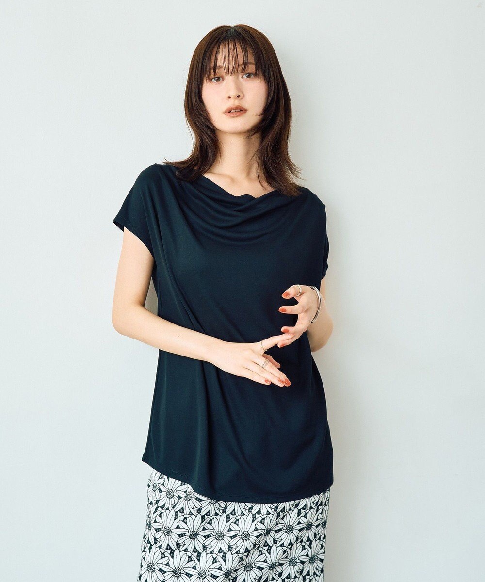 YECCA VECCA 【接触冷感】ドレープカットトップス 