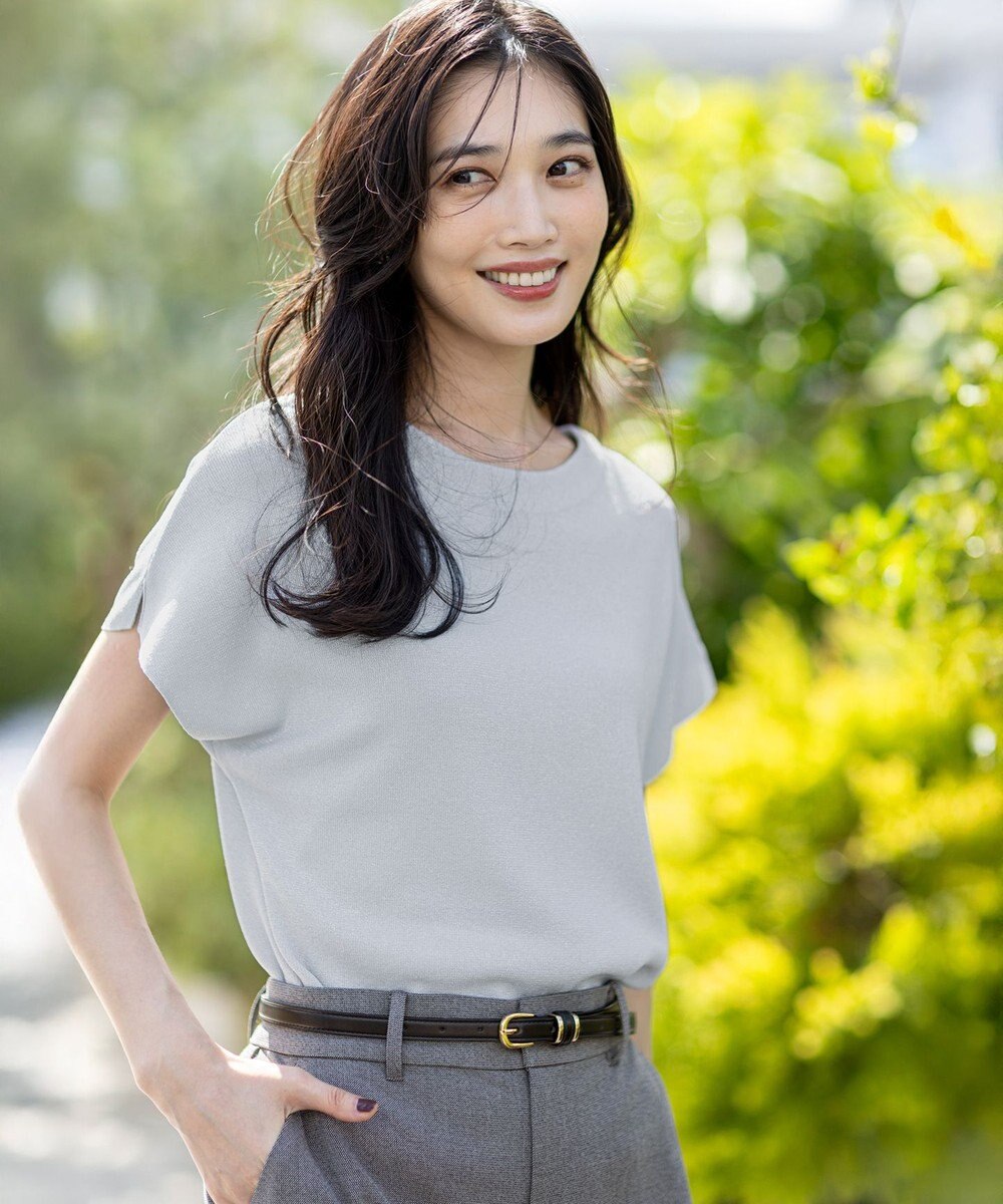 ANY SIS 【接触冷感・UVカット・洗える】ビューティクール フレンチ ニットＴ 