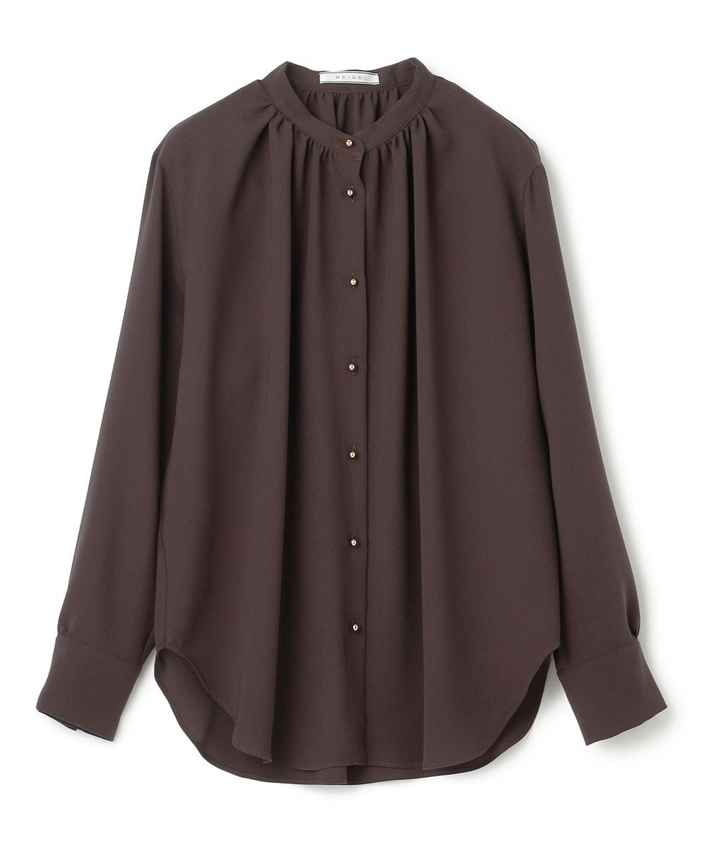 BEIGE， 【S-size】STOW / バンドカラーブラウス 