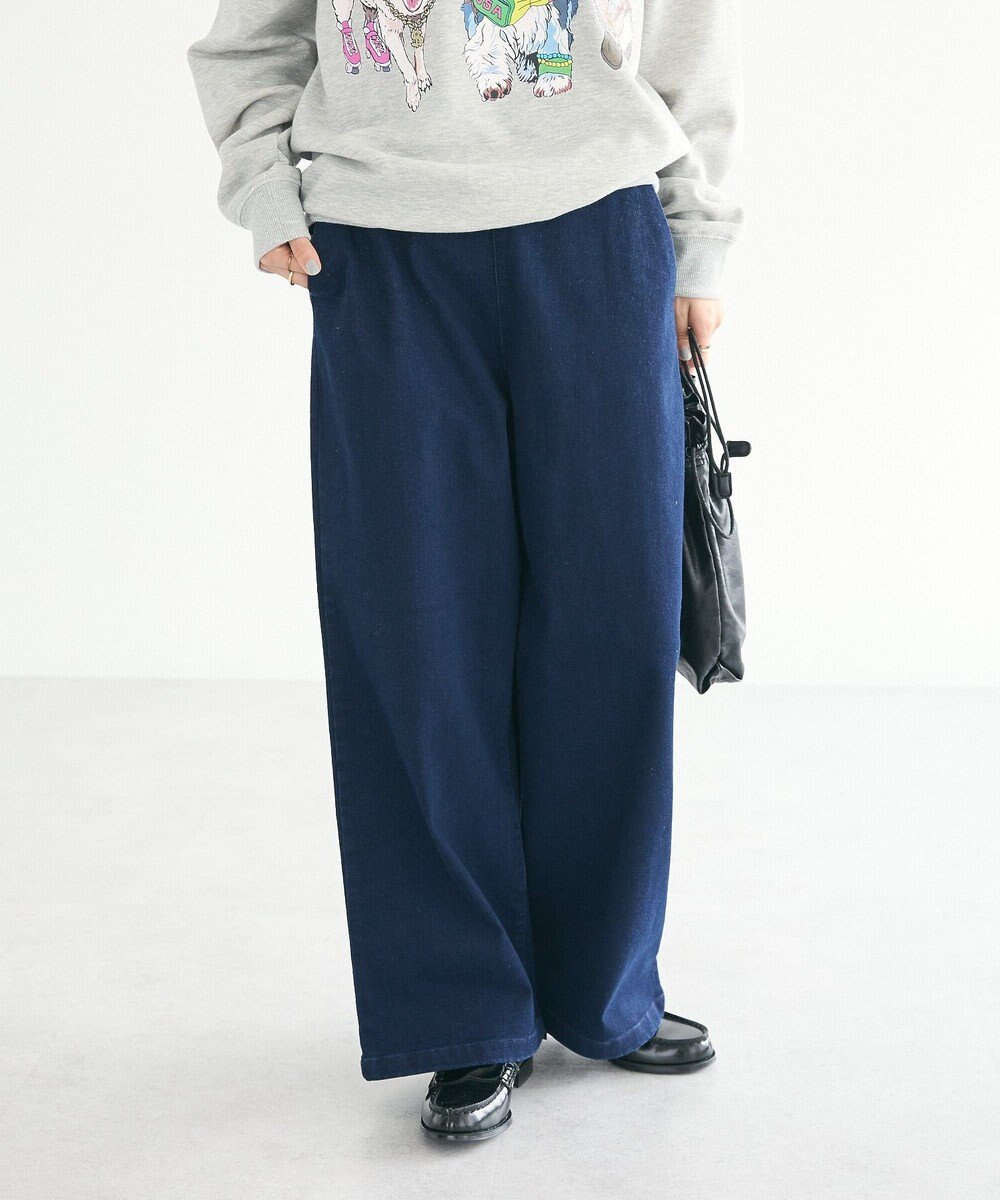 CRAFT STANDARD BOUTIQUE 裏起毛デニムワイドパンツ 