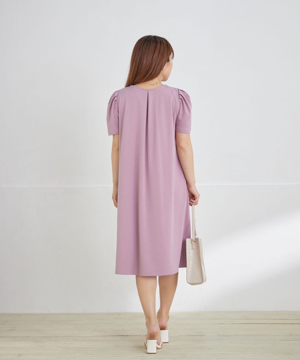 Tiaclasse L 【洗える】カットソーフレアAラインワンピース 