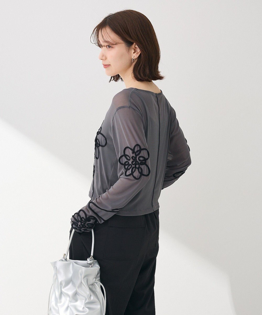 Green Parks ・ＥＬＥＮＣＡＲＥ　ＤＵＥ　コード刺繍シアーロンＴ 