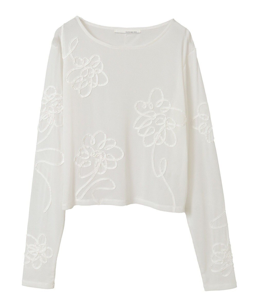 Green Parks ・ＥＬＥＮＣＡＲＥ　ＤＵＥ　コード刺繍シアーロンＴ 