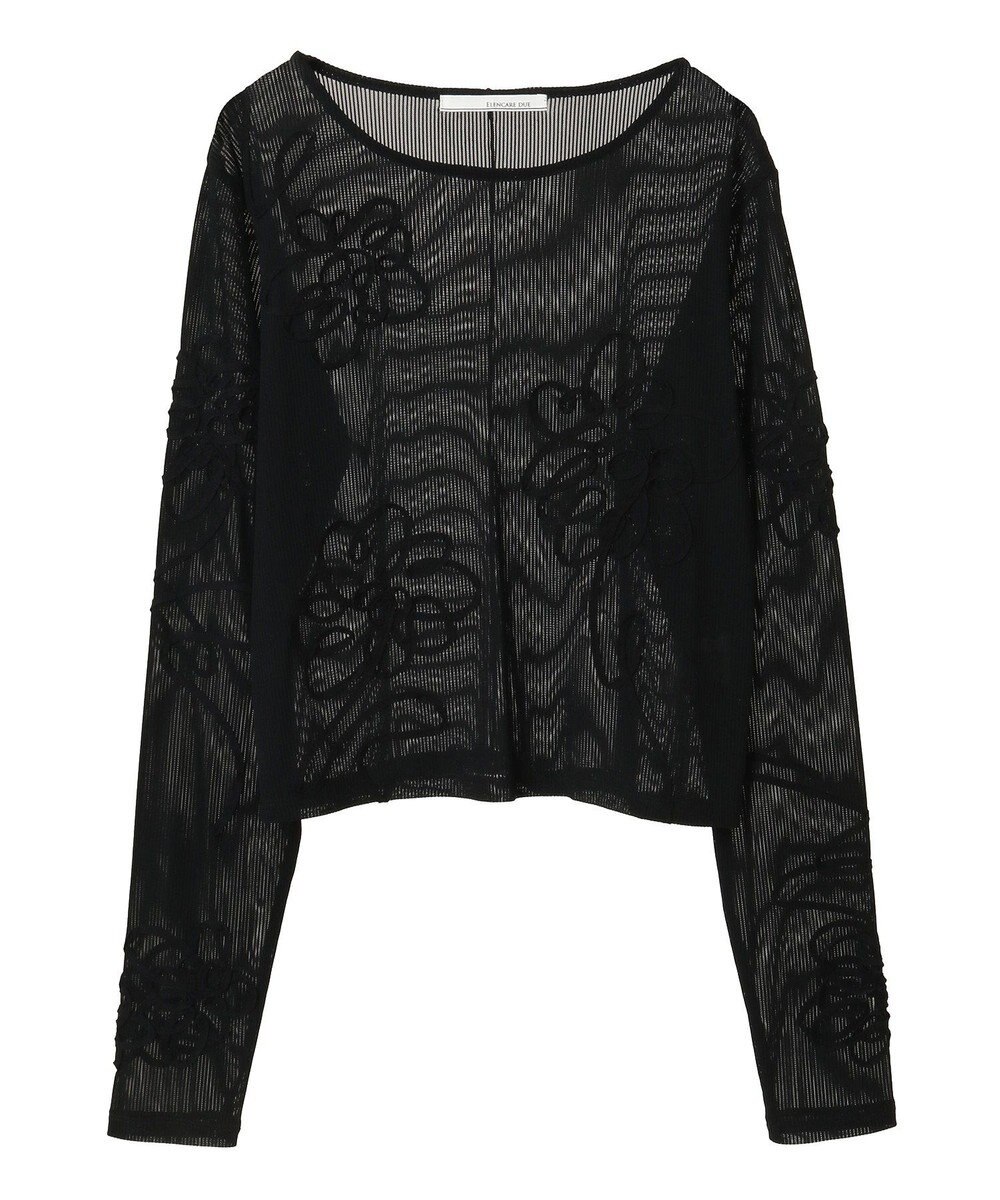 Green Parks ・ＥＬＥＮＣＡＲＥ　ＤＵＥ　コード刺繍シアーロンＴ 