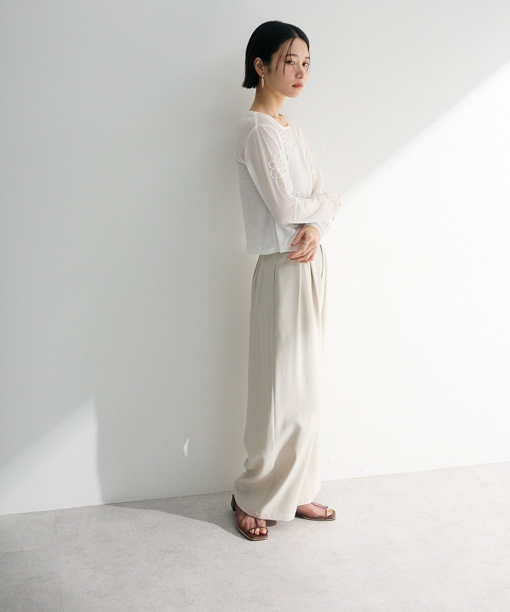 Green Parks ・ＥＬＥＮＣＡＲＥ　ＤＵＥ　コード刺繍シアーロンＴ 