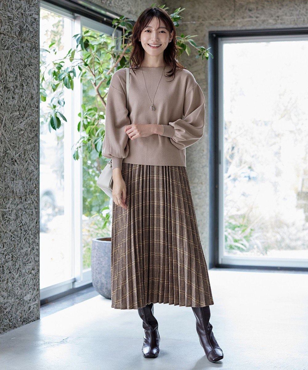 Tiaclasse 【安田美沙子さん着用・新色追加・洗える】ボリュームパフスリーブニット 