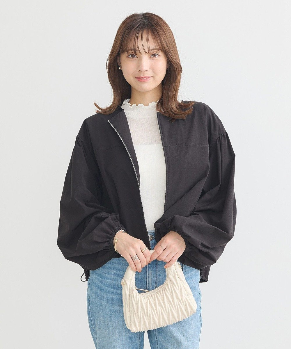 earth music&ecology ノーカラーボリュームブルゾン 