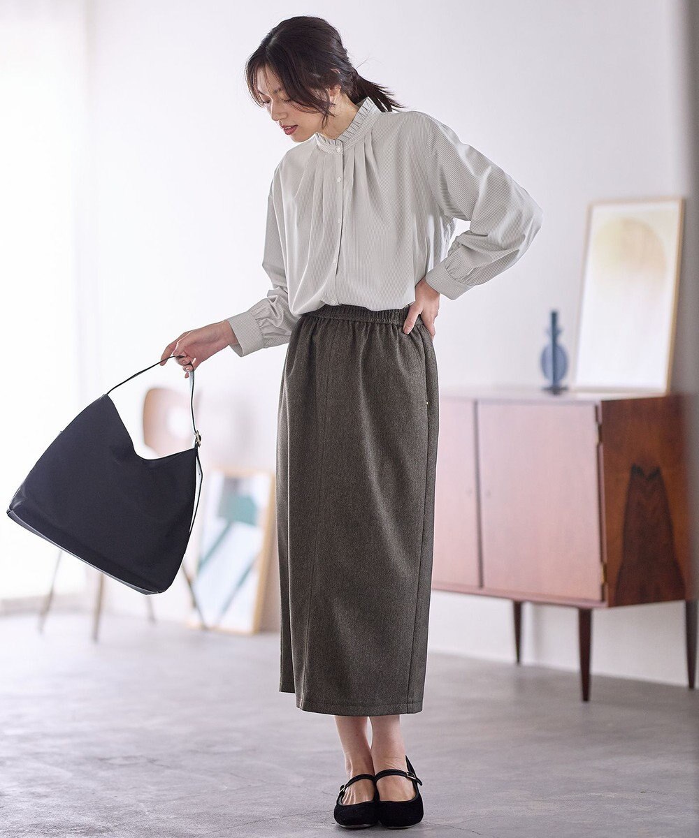 ANY スタンドネックブラウス 