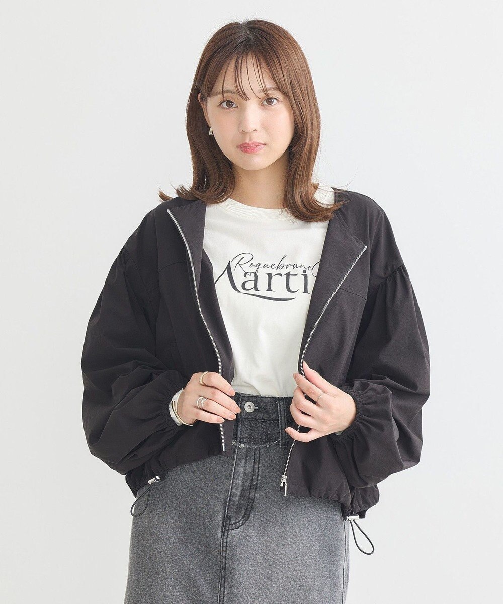 earth music&ecology ノーカラーボリュームブルゾン 