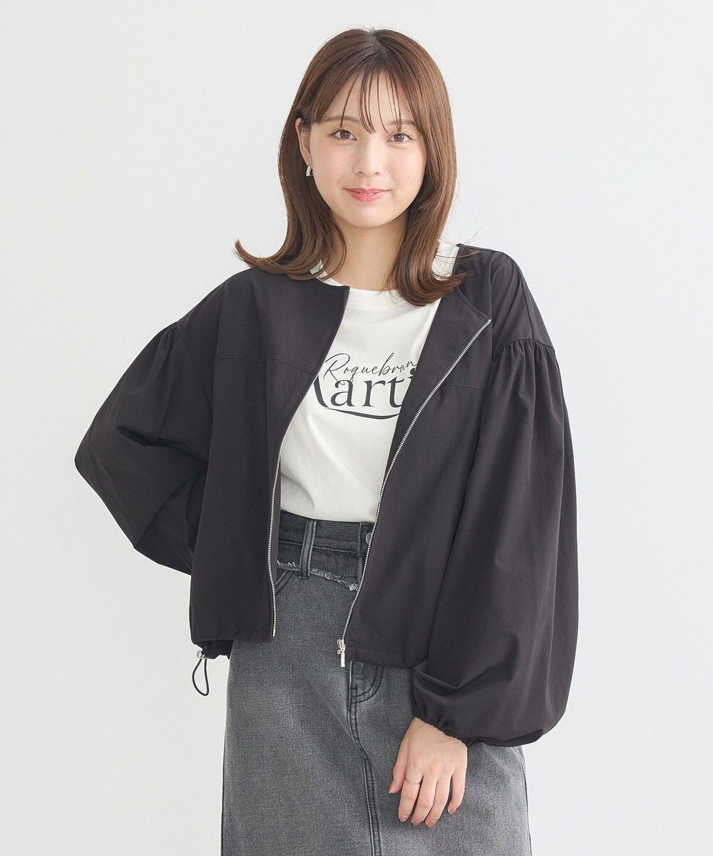 earth music&ecology ノーカラーボリュームブルゾン 