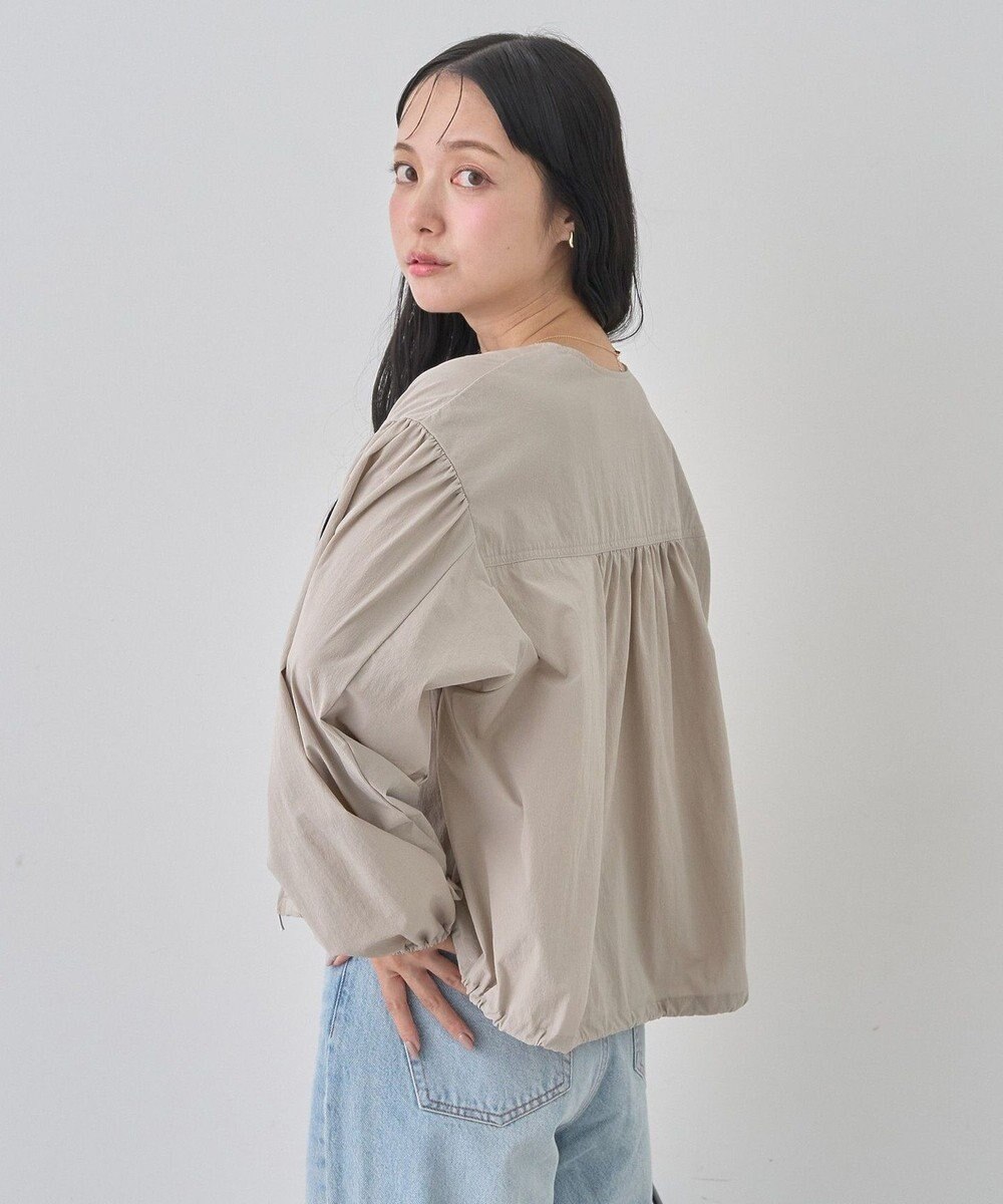 earth music&ecology ノーカラーボリュームブルゾン 