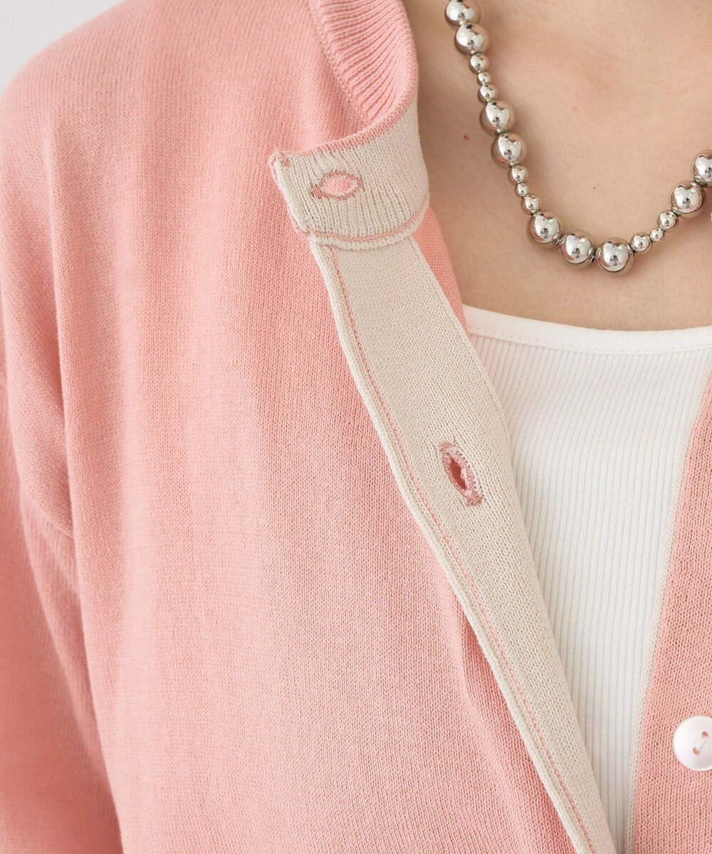 AMERICAN HOLIC 配色シアーカーディガン 