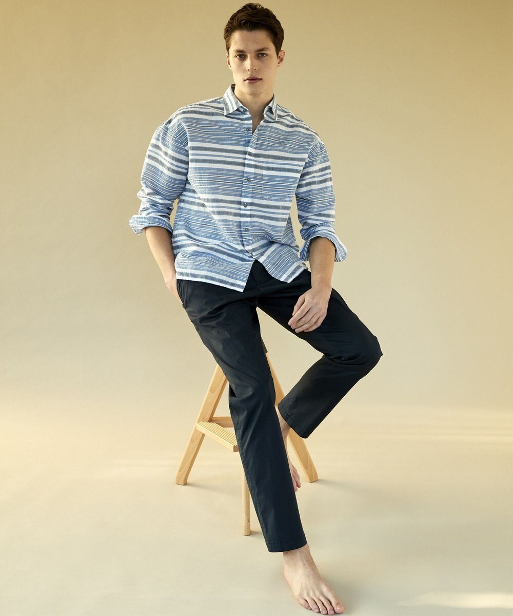 JOSEPH ABBOUD MOUNTAIN 【SPACE】OGビッグボーダー シャツ 