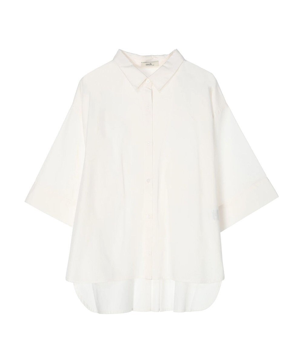 earth music&ecology ワイドスリーブ半袖シャツ 