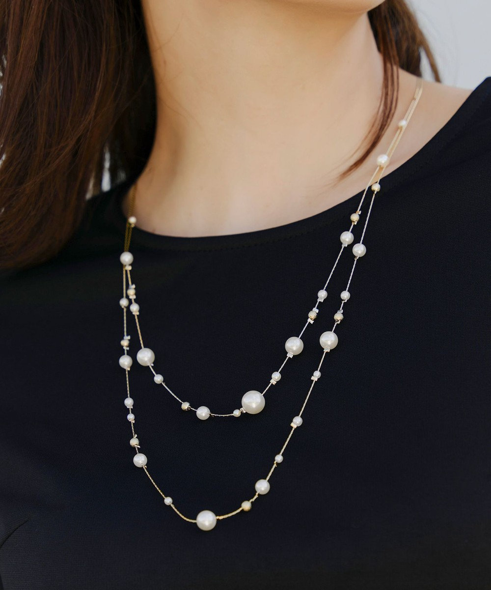 Tiaclasse パール２連ネックレス 
