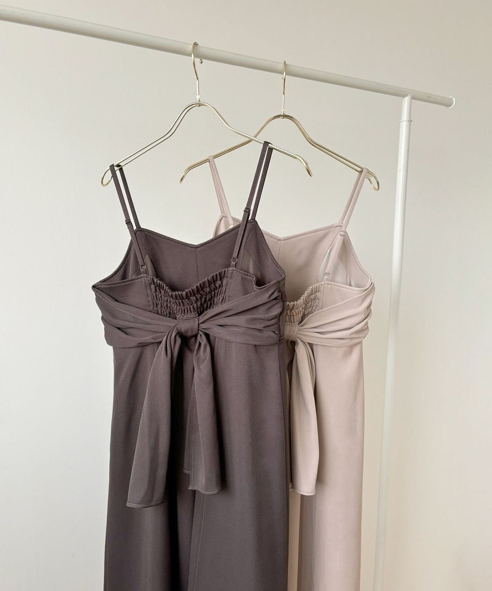 Feroux 【新色追加・洗える】バックリボン キャミワンピース 