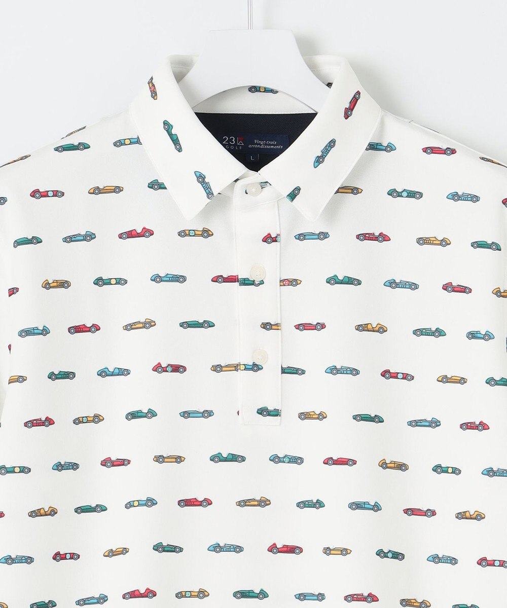 23区GOLF 【MEN】レーシングカープリント 半袖ポロシャツ 