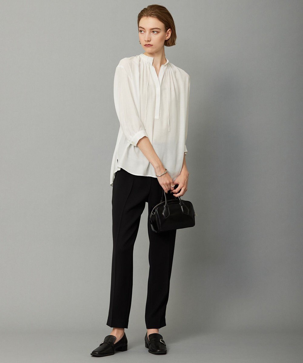 ICB 【接触冷感・速乾・洗える】 ドレープシフォン ブラウス 