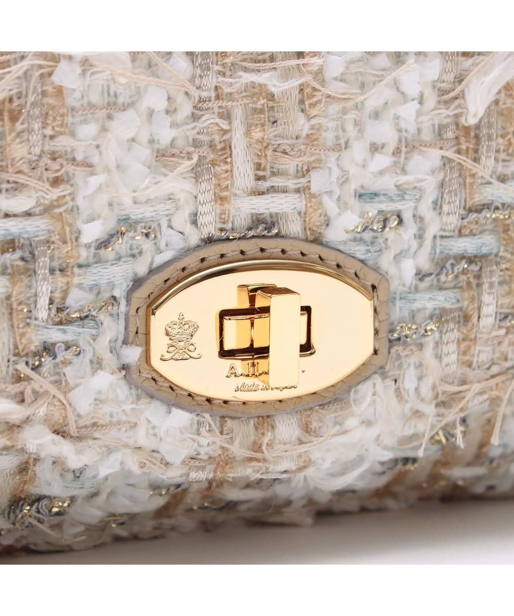 A.D.M.J. ファンシーツイードクラッチショルダー 