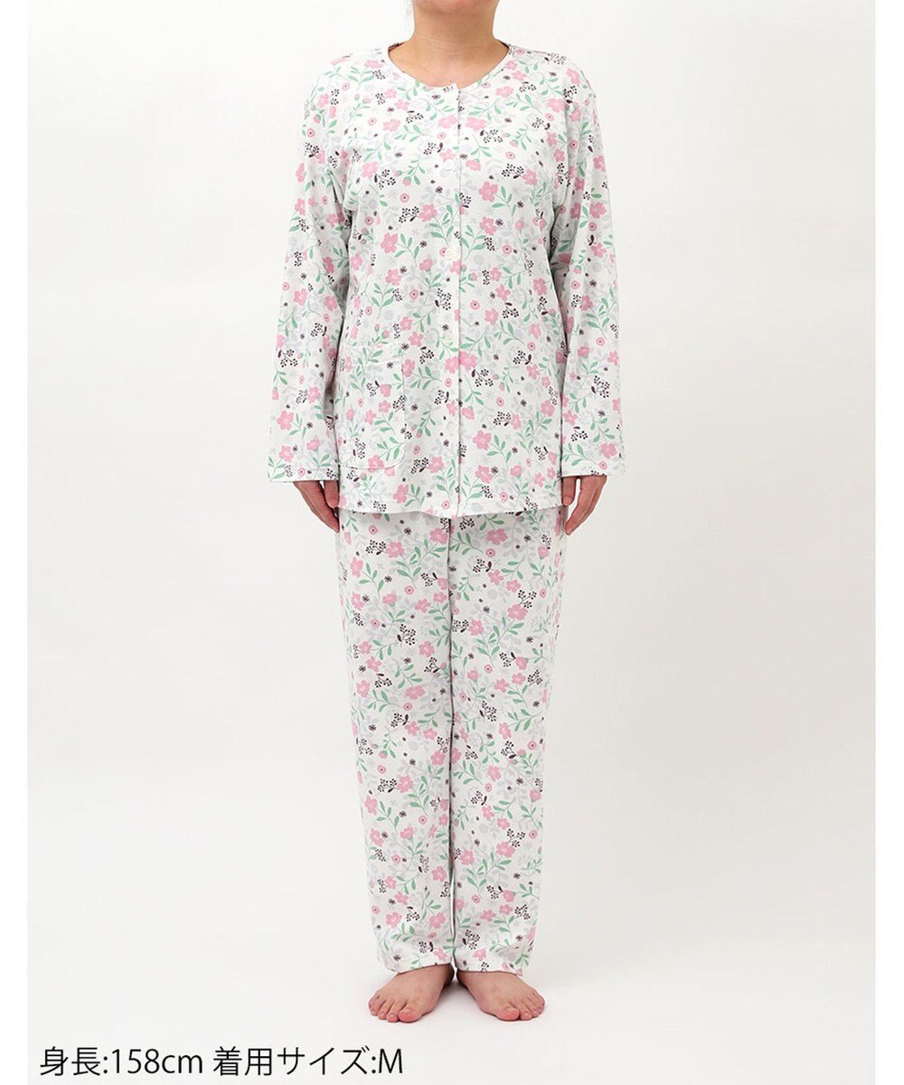 Wing 【数量限定　特別価格】 パジャマ 長袖 長ズボン 綿100％ スムース素材 レディース EP7993 ウイング／ワコール 