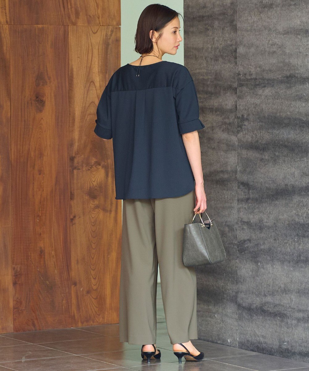 自由区 【洗える・XSサイズあり】ライト2WAYストレッチワイド パンツ 