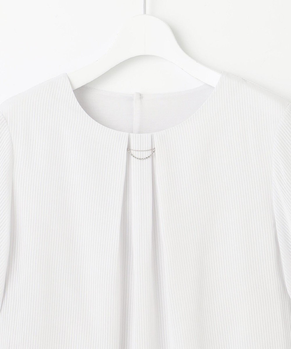 J.PRESS LADIES L シアーストライプ カットソー 