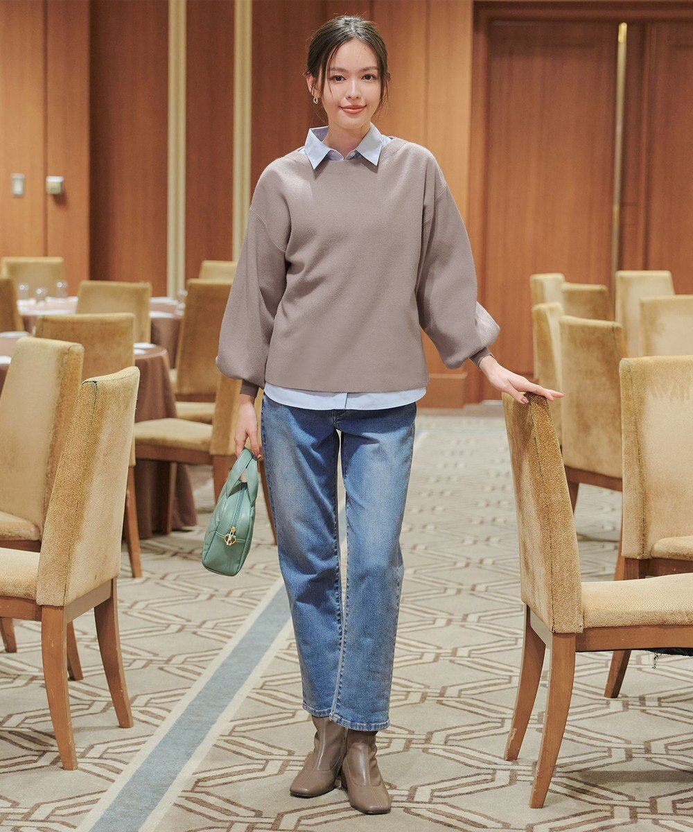 Tiaclasse 【安田美沙子さん着用・新色追加・洗える】ボリュームパフスリーブニット 