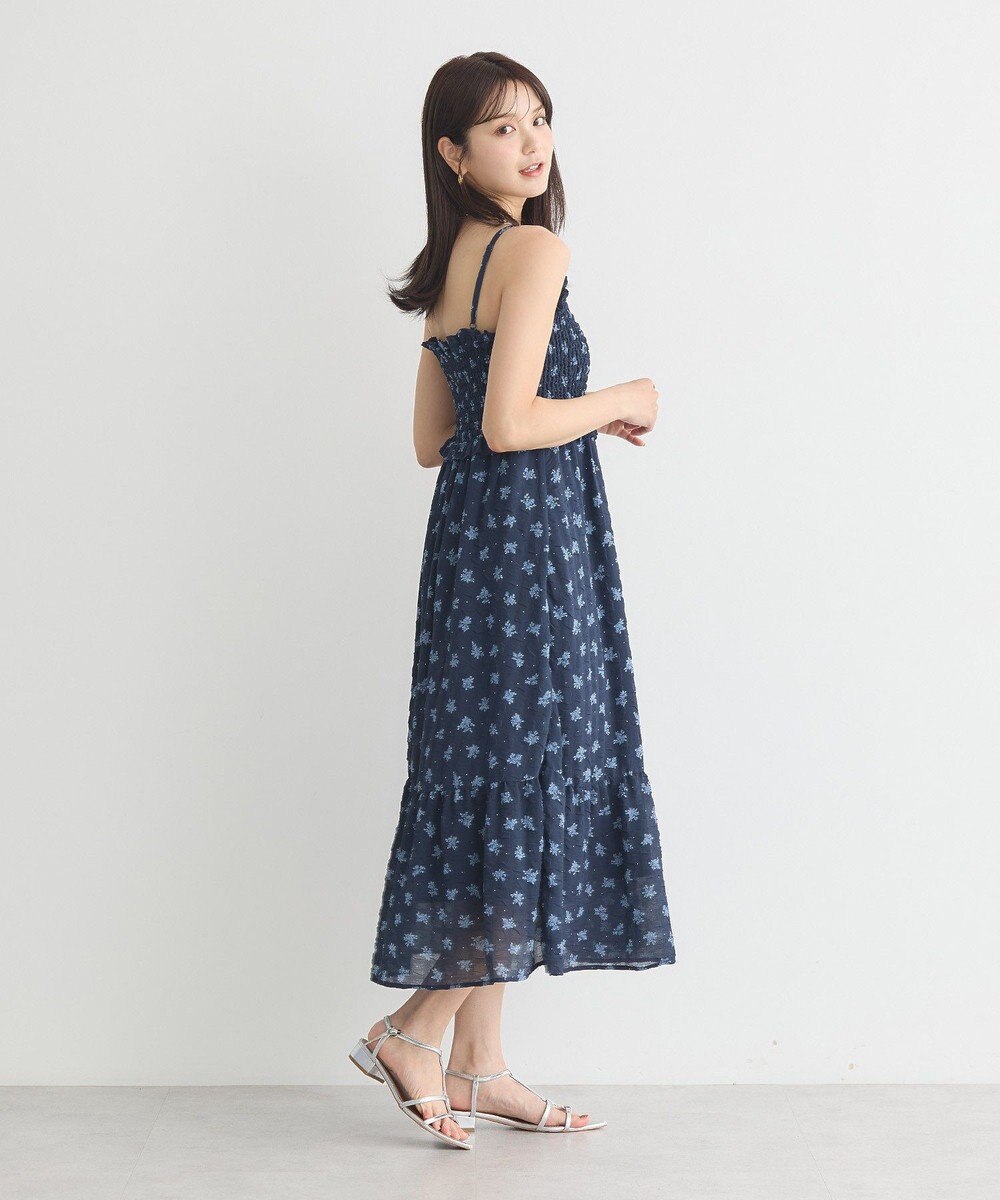 earth music&ecology 花柄シアーポップコーンキャミワンピース 