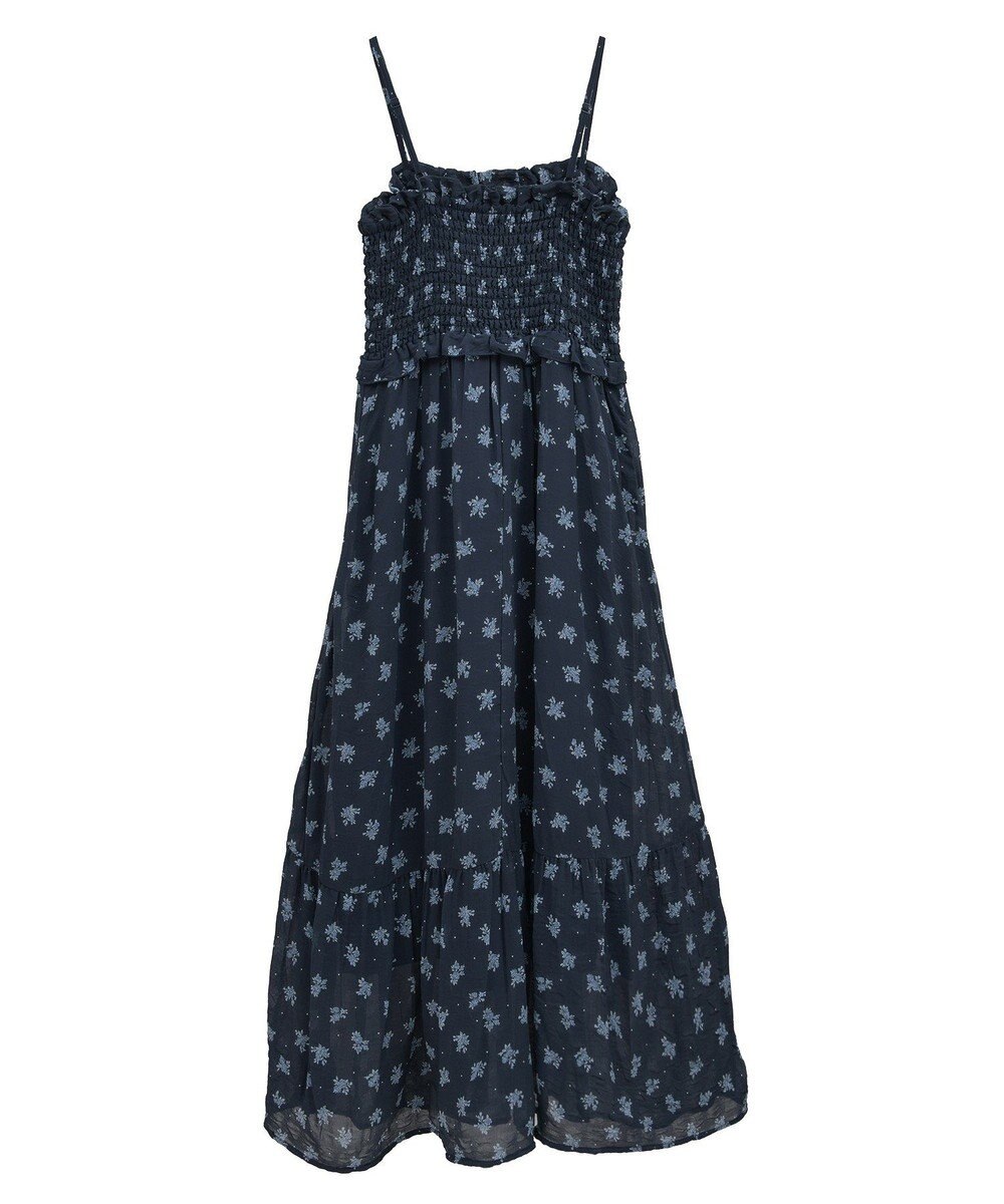 earth music&ecology 花柄シアーポップコーンキャミワンピース 