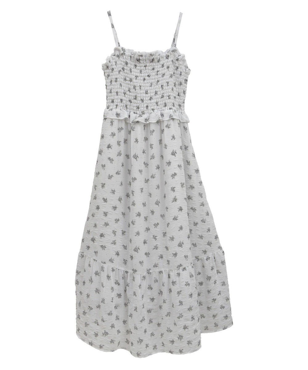 earth music&ecology 花柄シアーポップコーンキャミワンピース 