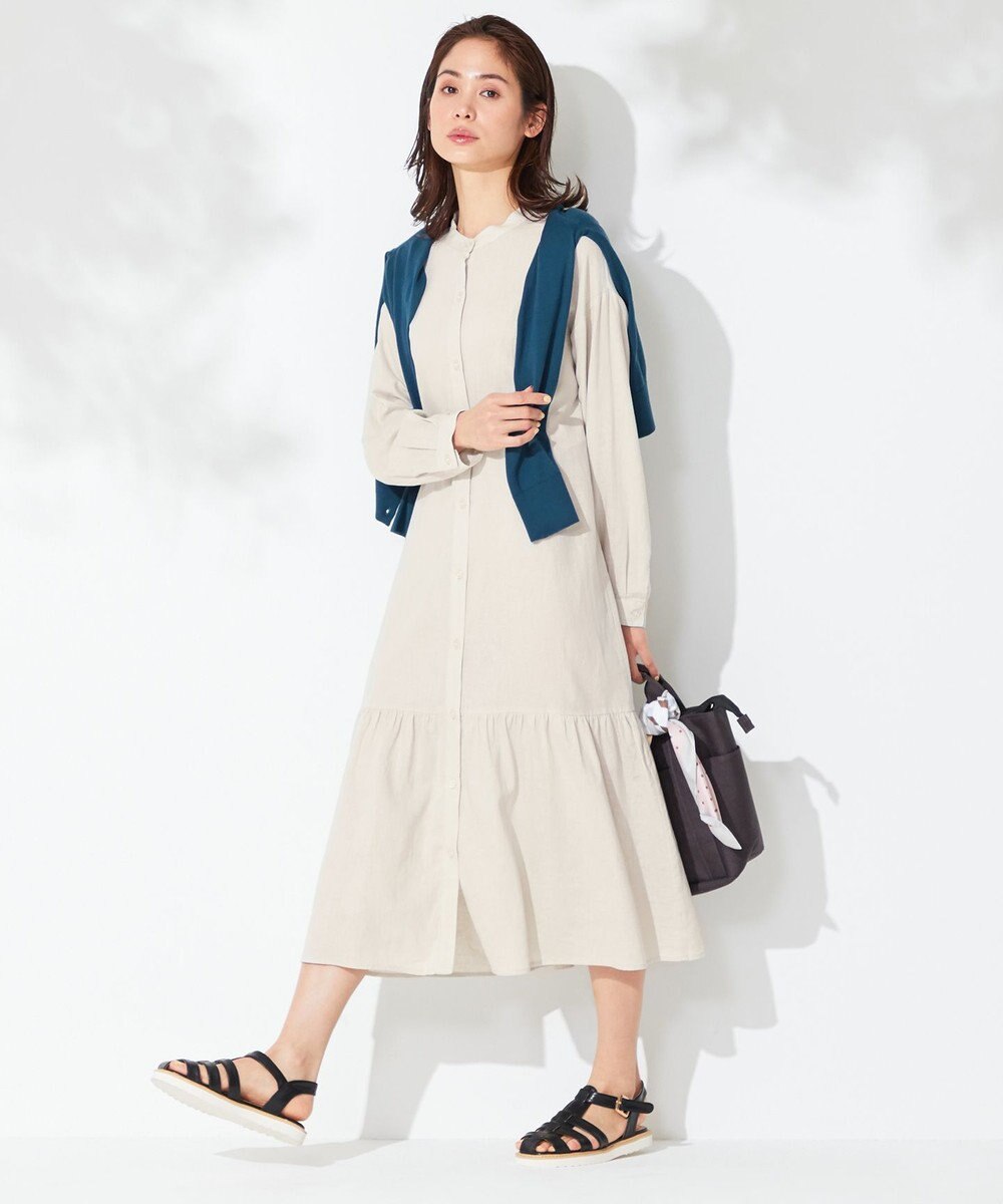 ANY 【洗える】ライトリネンクロス ワンピース 